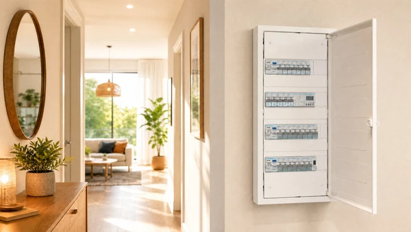 Installation électrique en cours dans un bâtiment neuf